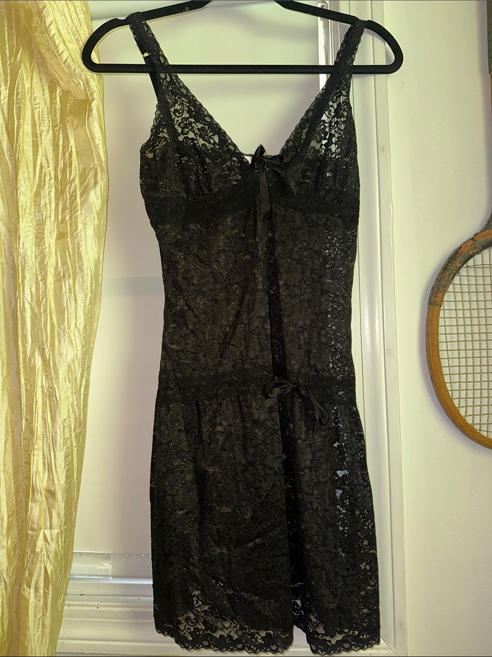 Black Lace Chemise Slip - Women Intimates